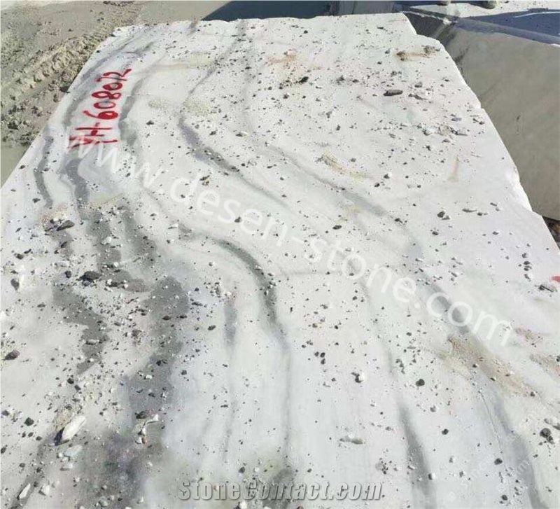 China Panda White Landscape Pattern Marble Stone Blocks