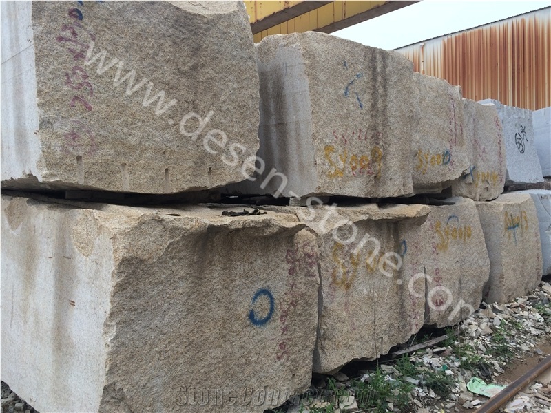 G682 Sunset Gold Granite Stone Blocks&Slabs&Tiles, Rusty Yellow/Golden Sand/Yellow Fantasy/Padang Yellow/Ming Gold/Giallo Ming Granite Stone Block
