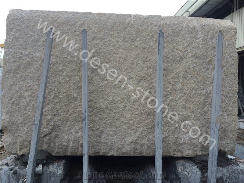 G682 Sunset Golden Rusty Yellow Granite Stone Blocks