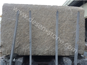 G682 Sunset Golden Rusty Yellow Granite Stone Blocks