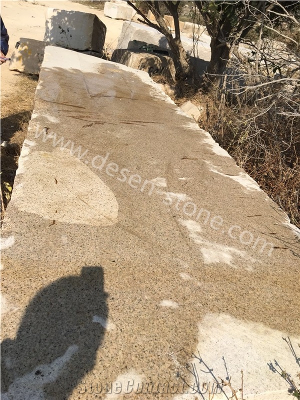 G682 Sunset Golden Rusty Yellow Granite Stone Blocks