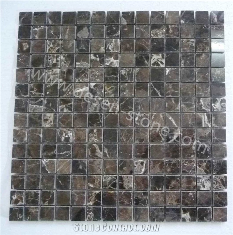 Marron Emperador Marble Floor/Wall Mosaic Pattern/Design