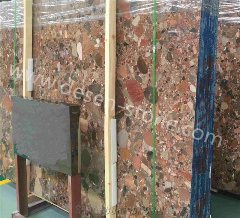 Shining Balls Multi-Color Color Pearl Brown Marble Stone Slabs&Tiles