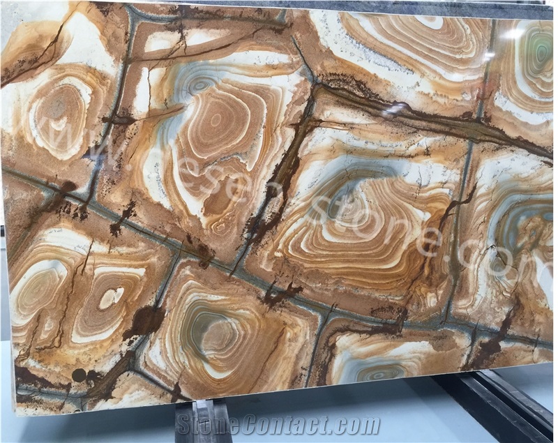Yellow Stonewood Palomino Spiderman Quartzite/Granite Stone Slabs&Tile