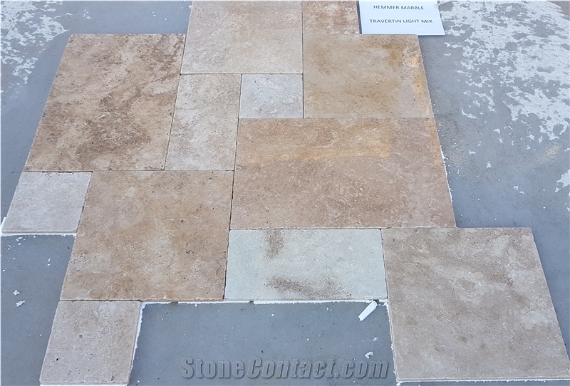 Travertine Light Mix Opus4 Tumbled