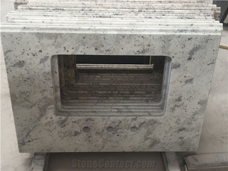 Andromeda White Granite Vanities, High End Srilanka White Granite Tops