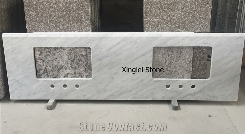 Bianco Carrara White Marble Vanity Top,Italy White Marble Vanities Top