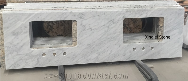 Bianco Carrara White Marble Vanity Top,Italy White Marble Vanities Top