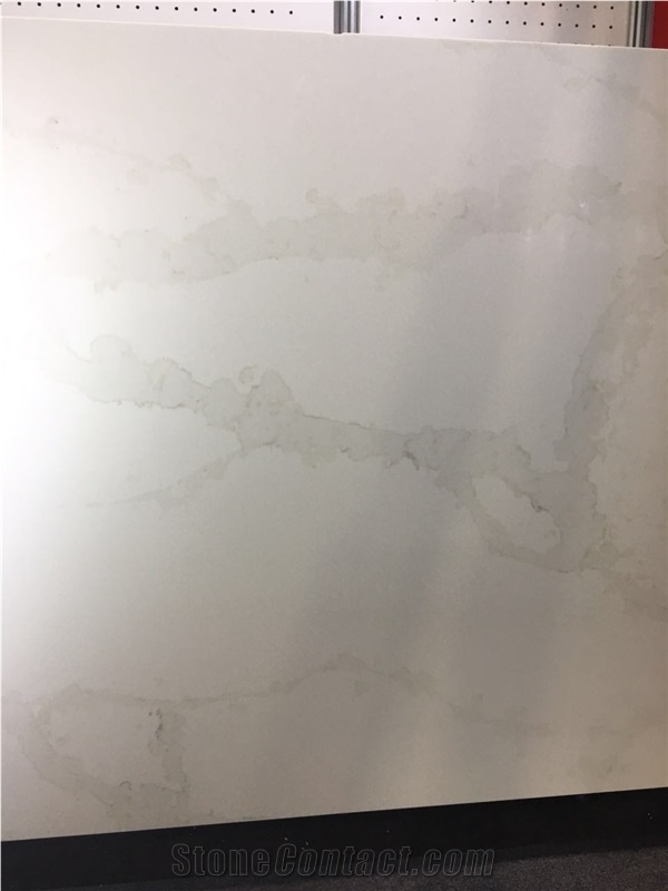 Calacatta Arabescato Quartz Kitchen Countertops/Island Tops/Chinese Popular White Quartz Stone Tops