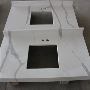 Chinese Calacatta White Quartz Bath Top- Calacattawhite Quartz Kitchen Top-Chinese Carrara White Quartz Vanity Top- Carrara White Quartz Countertop