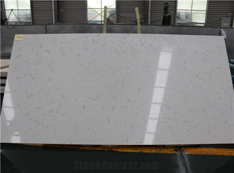 Chinese Carrara White Quartz Slabs-Carrara Quartz Tiles,Wall
