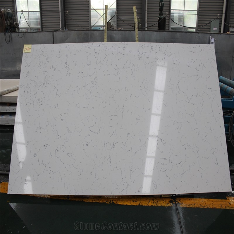 Chinese Carrara White Quartz Slabs-Carrara Quartz Tiles,Wall