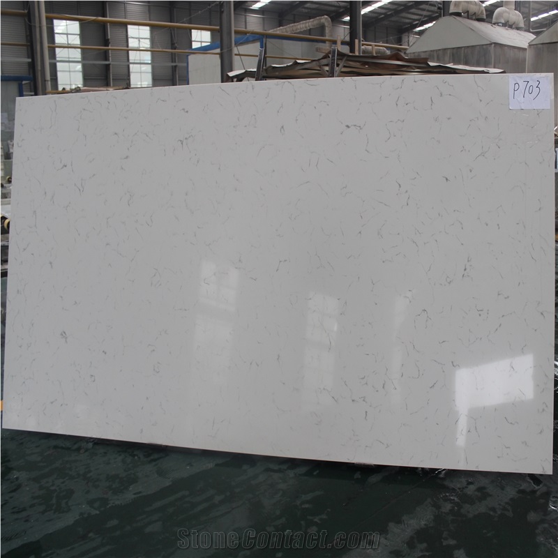 Chinese Carrara White Quartz Slabs-Carrara Quartz Tiles,Wall