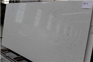 Chinese Carrara White Quartz Slabs-Carrara Quartz Tiles,Wall
