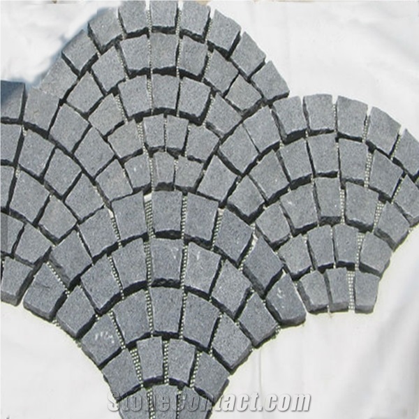 Chinese Light Silver Grey Split Natural Cube Stone Paver Setts
