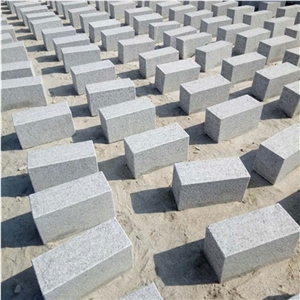 Chinese Light Silver Grey Split Natural Cube Stone Paver Setts