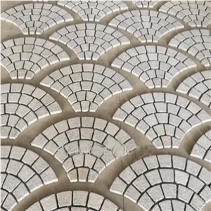 Chinese Light Silver Grey Split Natural Cube Stone Paver Setts