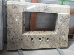 Cream Yellow/Flower Granite Bathroom Vanities,Cheap Granite for Bath