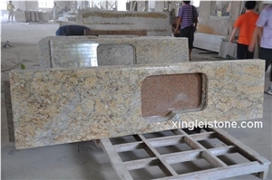 Cream Yellow/Flower Granite Countertops/Kitchen Island/Bar Tops, Chinese Beige/Cream Granite for Kitchen and Bath,Yellow Beige Granite Tops/Table Tops