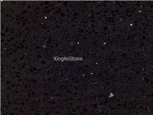 Crystal Black Quartz Big Slabs, Black Quartz for Countertops/Island Tops/Bar Tops/Table Tops/Bath Vanity Top,Chinese Artificial Black Quartz