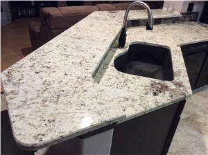 Galaxy White Kitchen Countertops, White Galaxy Island Top & Bar Tops