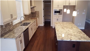 Galaxy White Kitchen Countertops, White Galaxy Island Top & Bar Tops
