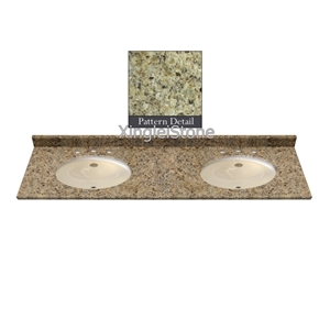 New Venetian Gold Granite Bathroom Vanity Tops /Vanities, Brazil Gold/Yellow Granite Tops, Factory for New Venetian Gold, Pretty Gold Granite Counter