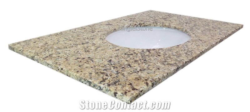 New Venetian Gold Granite Bathroom Vanity Tops /Vanities, Brazil Gold/Yellow Granite Tops, Factory for New Venetian Gold, Pretty Gold Granite Counter