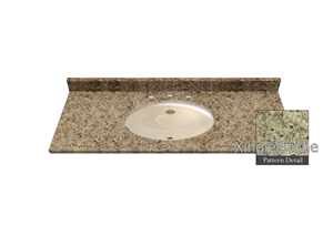New Venetian Gold Granite Bathroom Vanity Tops /Vanities, Brazil Gold/Yellow Granite Tops, Factory for New Venetian Gold, Pretty Gold Granite Counter