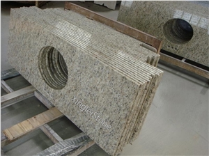 New Venetian Gold Granite Bathroom Vanity Tops /Vanities, Brazil Gold/Yellow Granite Tops, Factory for New Venetian Gold, Pretty Gold Granite Counter