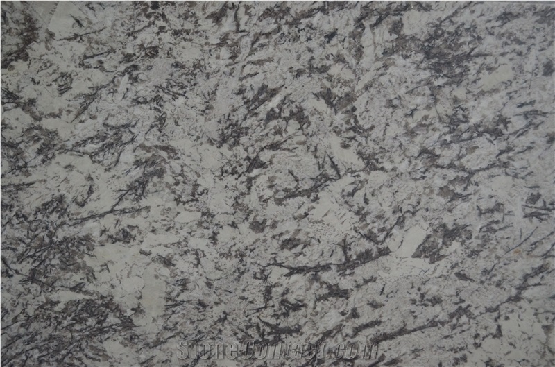 Snow White Granite Countertops, Brazil Snowflake, Brazil White Granite Vanity Tops, Island & Bar Tops