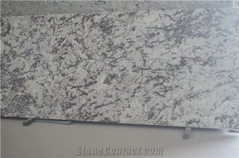 Snow White Granite Countertops, Brazil Snowflake, Brazil White Granite Vanity Tops, Island & Bar Tops