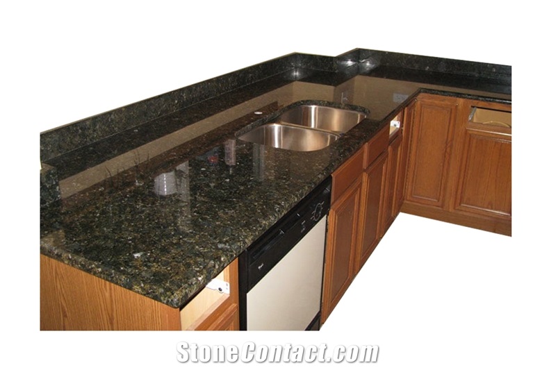 Uba Tuba Vanity Tops, Verde Bahia Granite Countertops, Verde Ubatuba Island & Bar Tops