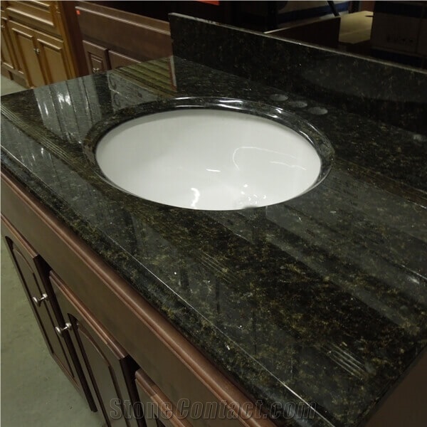Uba Tuba Vanity Tops, Verde Bahia Granite Countertops, Verde Ubatuba Island & Bar Tops