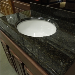 Uba Tuba Vanity Tops, Verde Bahia Granite Countertops, Verde Ubatuba Island & Bar Tops