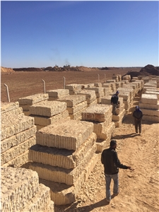 Yellow California, Jaune Boujaad Yellow Limestone Block