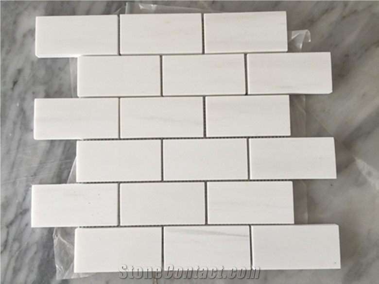 Bianco White/Star White Marble Mosaic Design