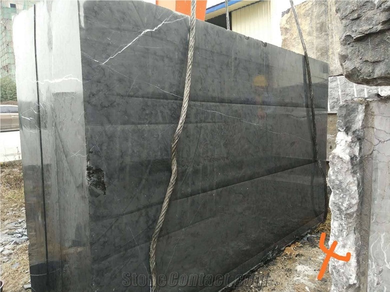 Black Marquina Block in Quarry China Top Quality