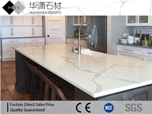 Calacatta White Quartz Series Island Top