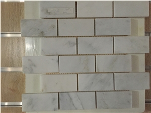 Carrara White Marble Mosaic Tiles/ Customized Size Design