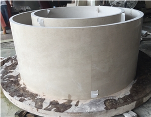 Gohare Beige Limestone Column Polished Finish