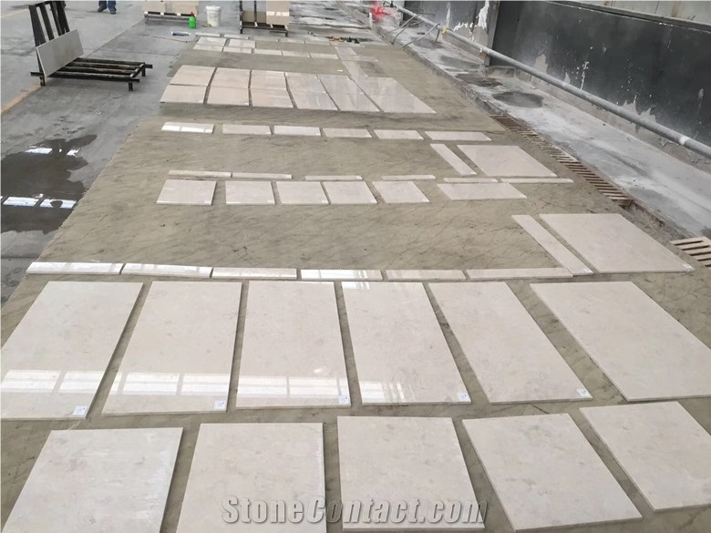 Ottoman Beige Marble Column for Hotel Polished Finished