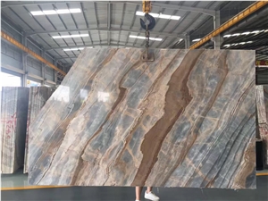Roman Impression Marble Slab Bookmatch Pattern Chinese Material