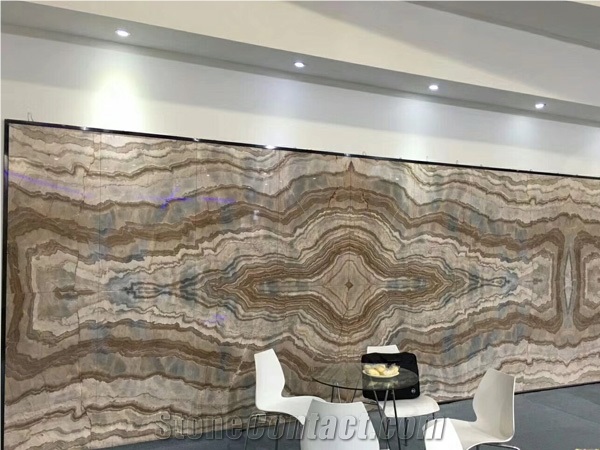 Roman Impression Marble Slab Bookmatch Pattern Chinese Material