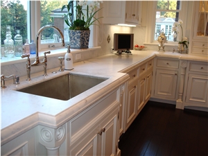 Dupont Edge Sink Cut Out Marble Kitchen Countertop