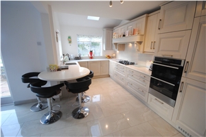 Kitchen with Mason Quartz Iceberg White 30mm with Our Boston Edge Kitchen with Mason Quartz Iceberg White 30mm with Our Boston Edge