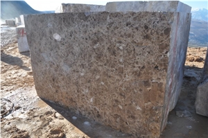 Cafe Maroon Marble Blocks, Turkish Emparador Light Marble Blocks