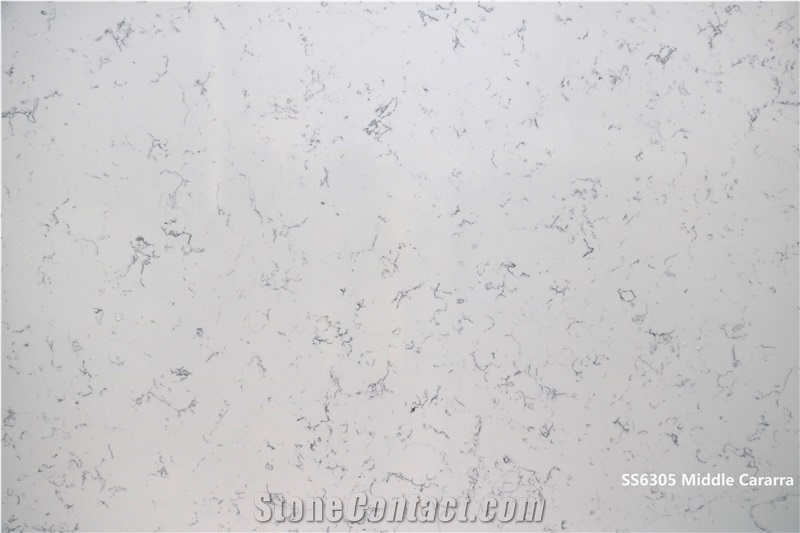 Carrara White Quartz Slabs,Engineered Quartz Stone,White Quartz Stone