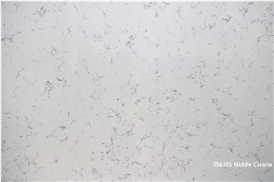 Carrara White Quartz Slabs,Engineered Quartz Stone,White Quartz Stone