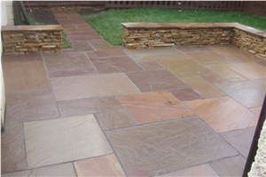 Camel Dust Sandstone Paving Calibrated 60x90cm, Handcut Edges, Natural Surface